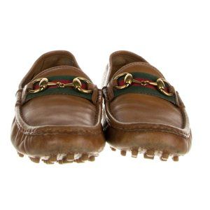 Gucci Driver Web Accent Loafers